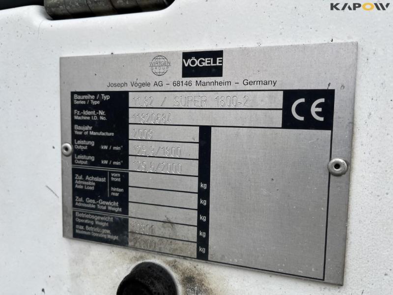 Vögele 1800-2 asphalt paver 24