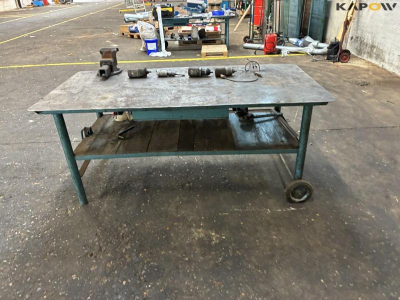 Iron workshop table with tools 6