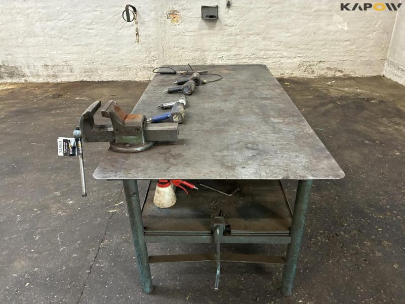 Iron workshop table with tools 8