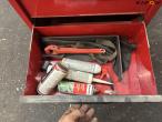 Workshop table with contents 24