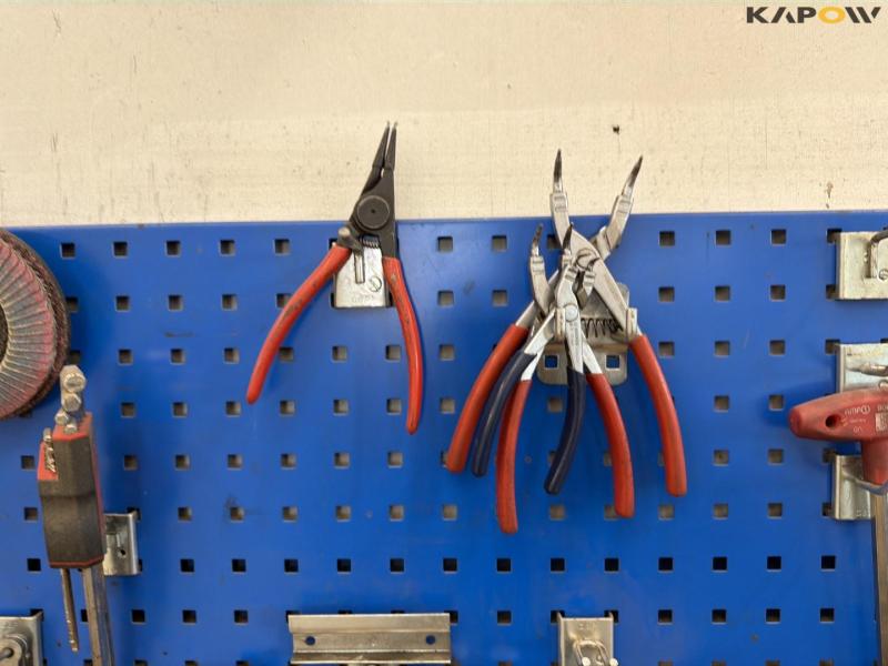 Workshop table with tools and blackboard 8