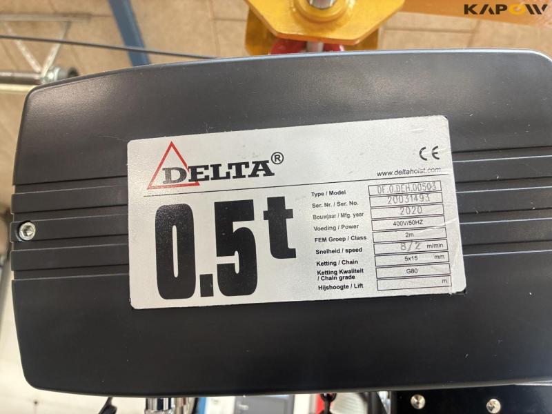 Workshop crane with 500kg Delta hoist 21