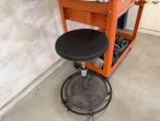 Workshop trolley, blackboard and chair 11