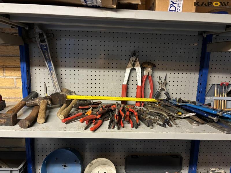 Tools on shelf 30