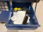 Tool table with steel plate and vice 16
