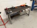 Tool table with tools + wall cable reel 4