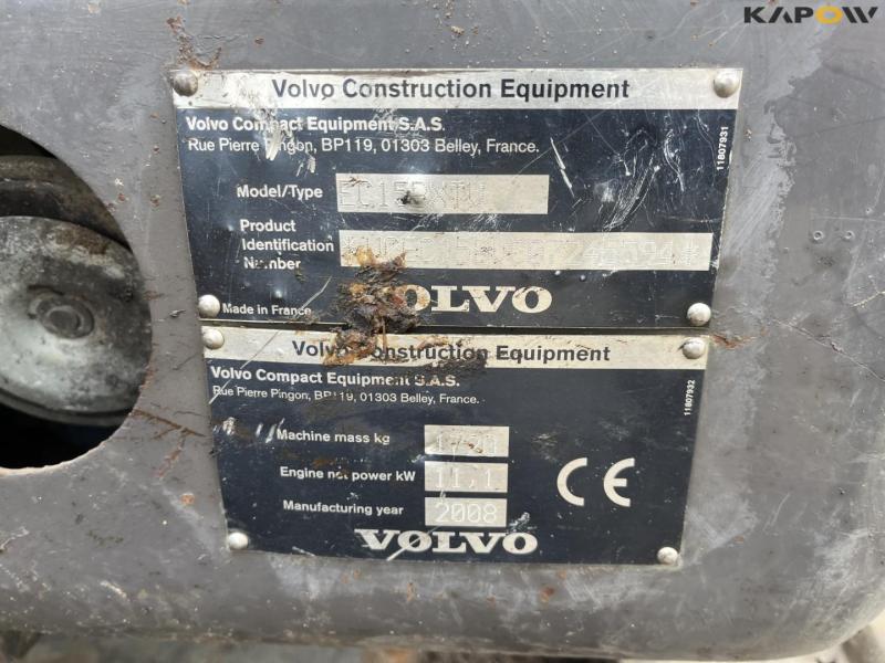 Volvo EC15B mini excavator 13