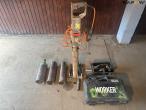 Worker core drilling machine with equipment 1