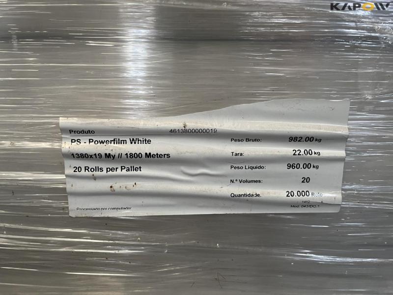 1380X19X1800m round bale foil/wrap - new 9