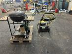 2 lawn mowers and grill 6