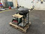 2 lawn mowers and grill 7