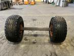 Axle with 14.0/65-16 6