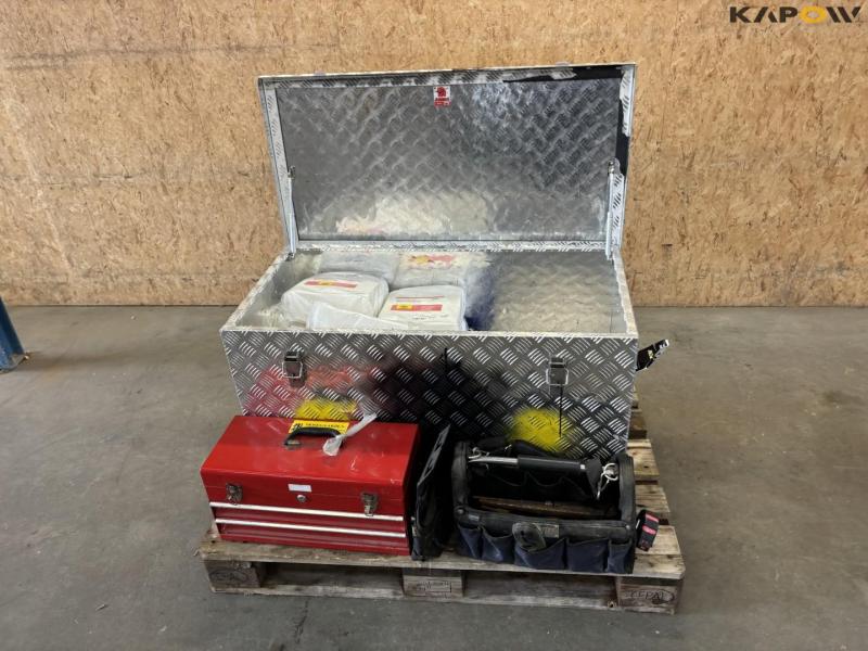 Aluminum box and tools 2