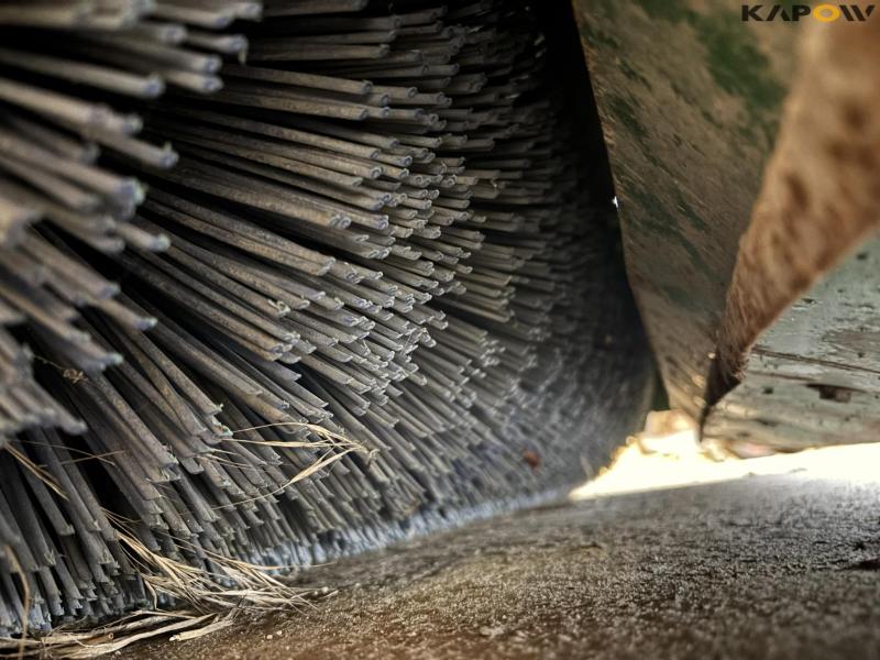 Avant sweeper with collector 25