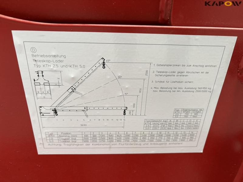 Bauer KTH 2.5 telescopic arm 20