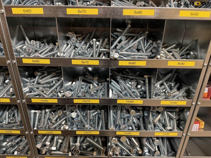 Bolts, shelving and miscellaneous 31