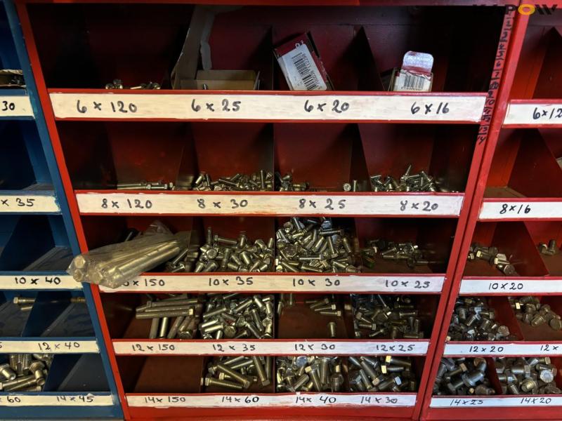 Bolt rack and various bolts 15