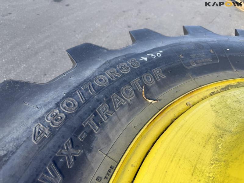 Bridgestone 480/70-R38 twin wheels 8