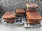 Square manhole frame with round cast iron covers 1