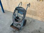 Gas cylinder cart with included hose and welding unit 1