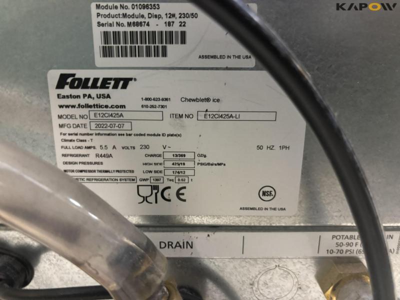 Follett Symphony ice cube maker 23