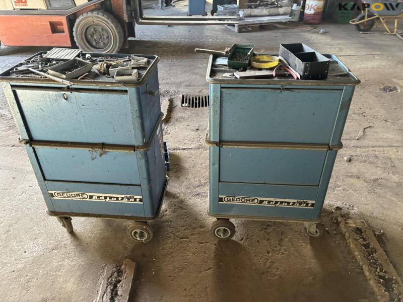 Gedore adjutant 1580 workshop trolley with contents 3