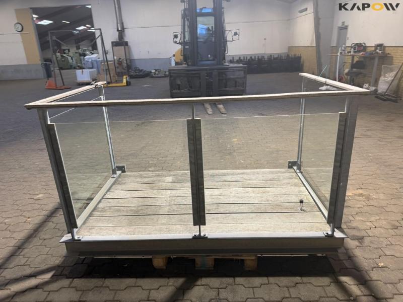 Glass balcony with teak wood bottom 6