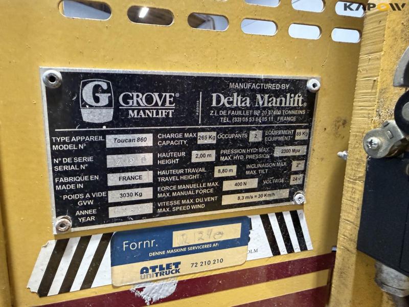 Grove manlift toucan 860 lift 31