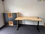 Raise/lower table and shelving unit 2