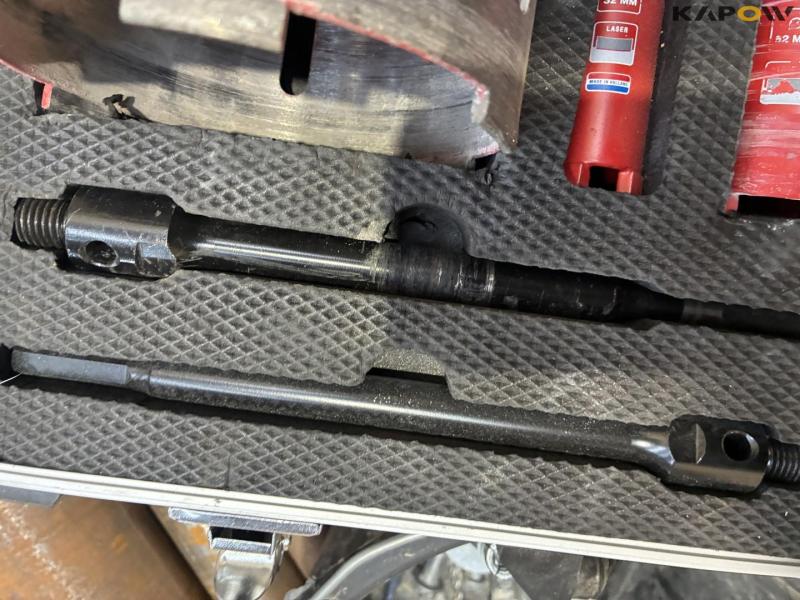 Holder for drill + various concrete core drill bits 17