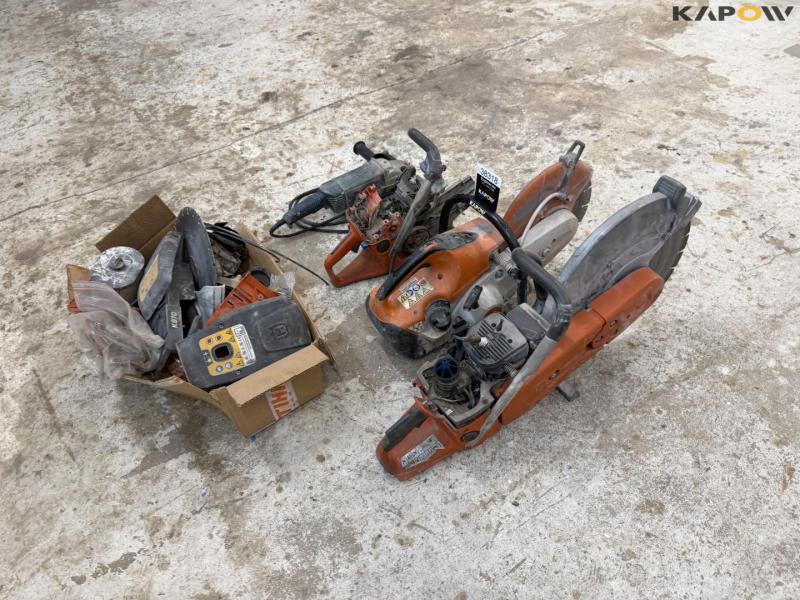 Husqvarna concrete cutter and various parts 5