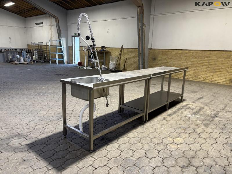 Industrial sink with faucet 7