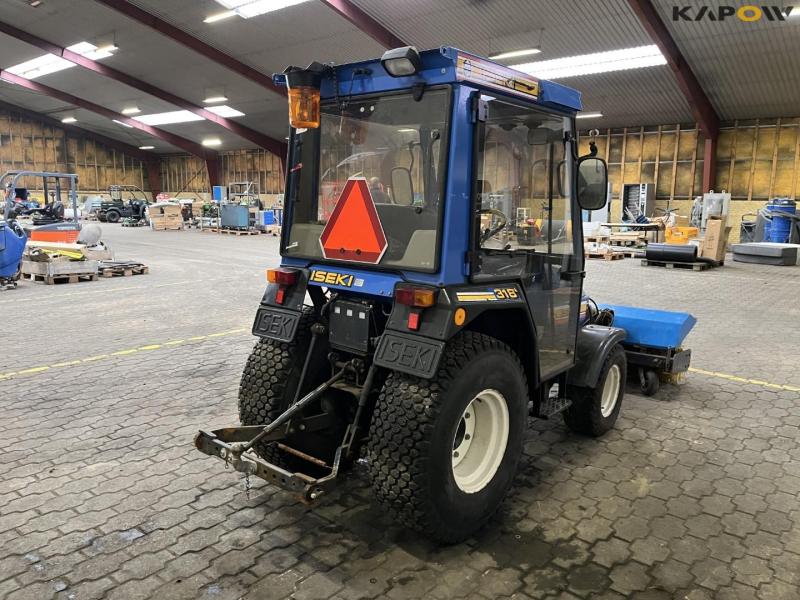 Iseki 318 compact tractor with broom and scraper blade 5