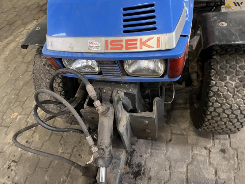 Iseki 318 compact tractor with broom and scraper blade 11