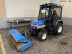 Iseki 318 compact tractor with broom and scraper blade 1