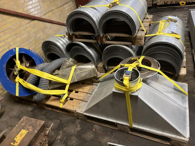 JE-MA 40 ton grain plant with Vedersø grain cleaner dismantled on pallets 72