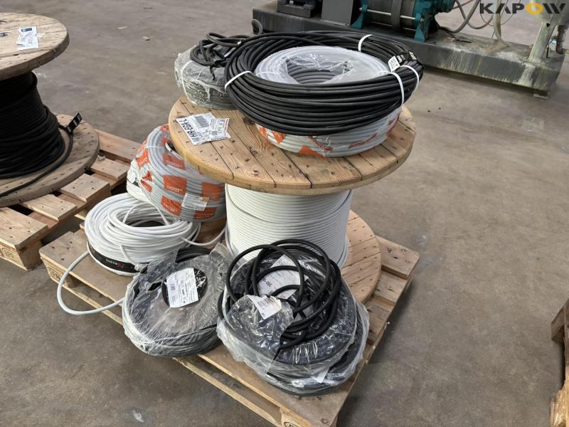 Cable drums with cable and wires 1