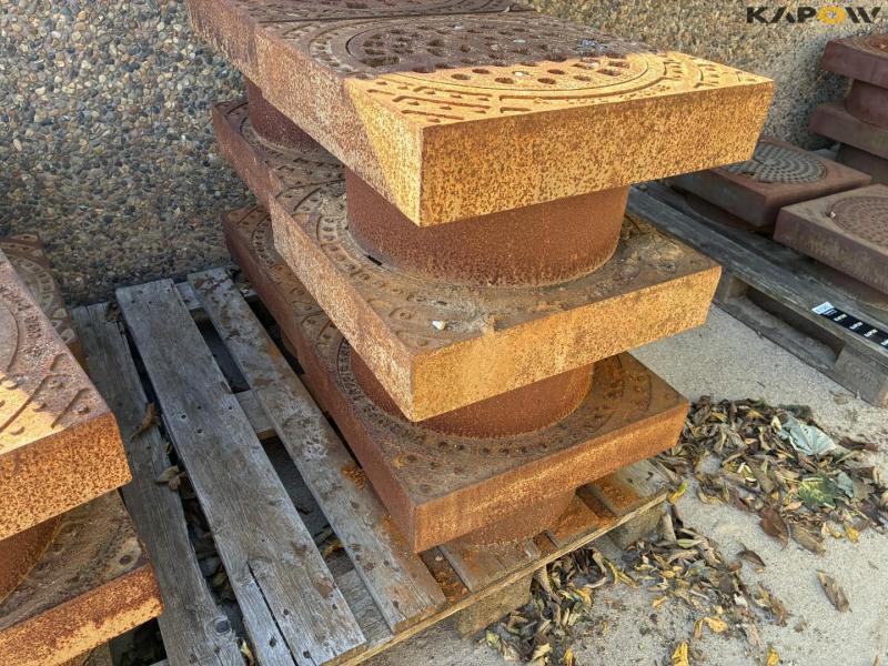 Sewer grates with square fixed frame 10 pcs. 5