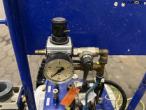 Compressor with tank and hose reel 14