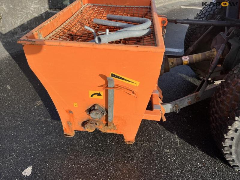 Kubota B2410 compact tractor with sweeper and salt spreader 17