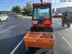 Kubota B2410 compact tractor with sweeper and salt spreader 6