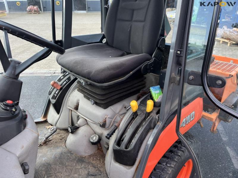 Kubota BX 2350 compact tractor with sweeper and salt spreader 24