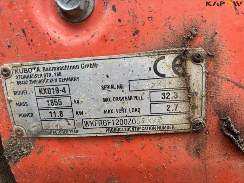 Kubota KX019-4 mini excavator 49