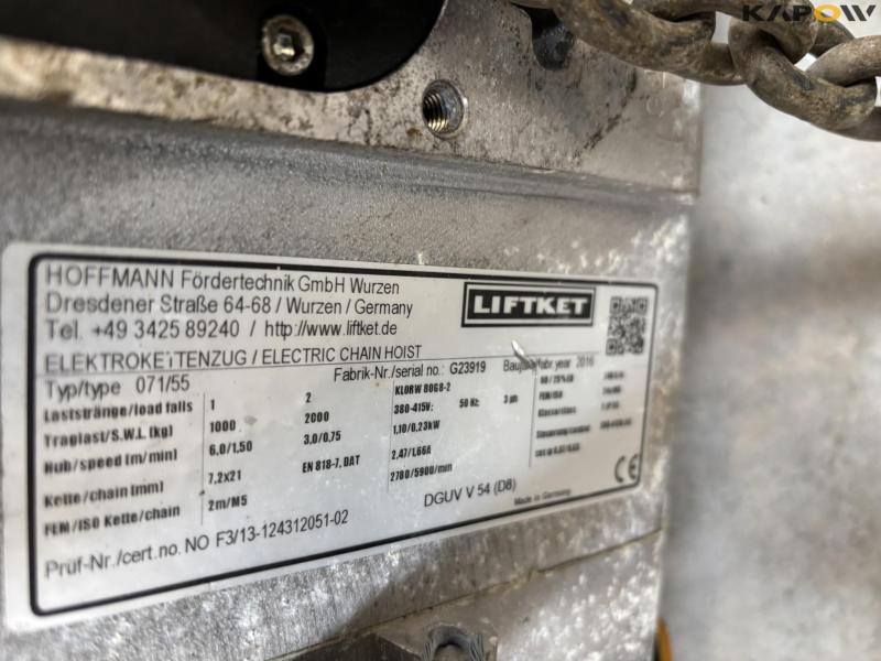 LIFTKET Star 071/55 1000/1 chain hoist 10