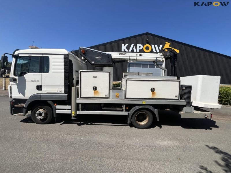 Man TGL 12,180 truck with Versalift VT-145-f lift 8