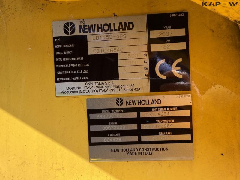 New Holland LB115B-4PS backhoe loader 48