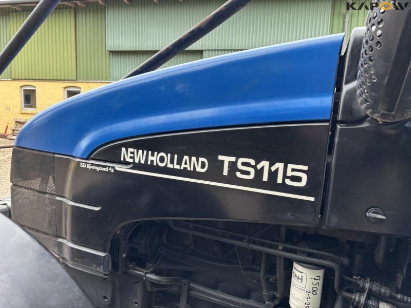 New Holland TS 115 with Bomford arm mower 39
