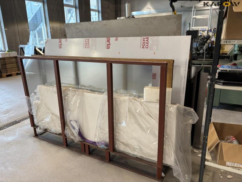 Record rack with contents 3