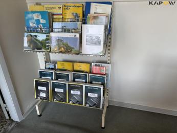 Bookshelf with instruction books