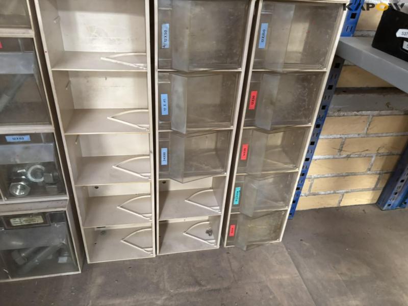 Assortment shelf with contents 38